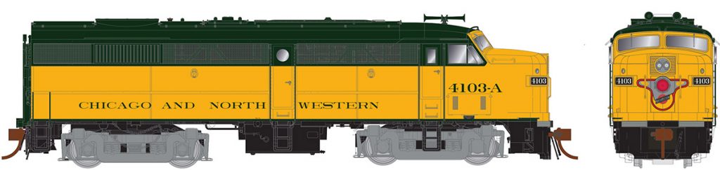 Rapido Trains 21558 HO C&NW Alco-MLW FA-2 Phase Ib Diesel Locomotive #4104-A