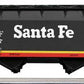 K-Line 6-21590 O Gauge Santa Fe Midnight Chief 2-Bay Hopper with Load #162277