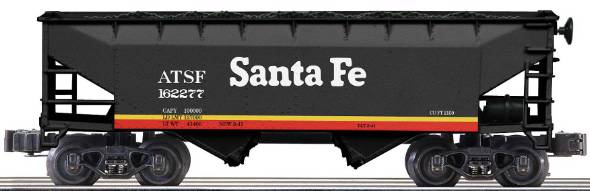 K-Line 6-21590 O Gauge Santa Fe Midnight Chief 2-Bay Hopper with Load #162277