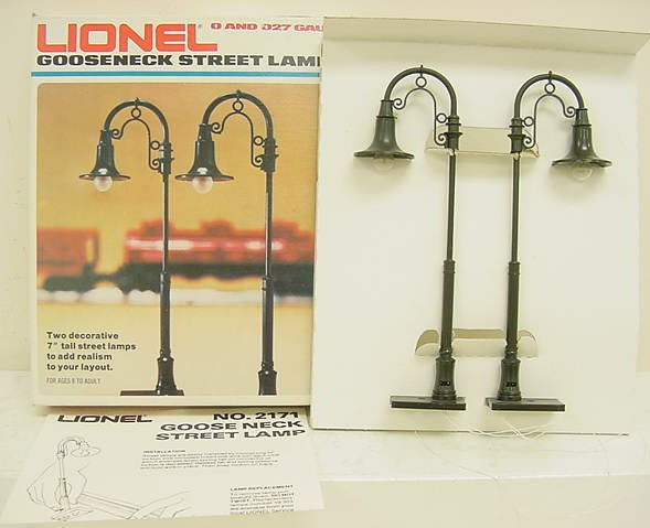 Lionel 6-2171 O And O27 7" Tall Goose Neck Street Lamps (Box of 2)