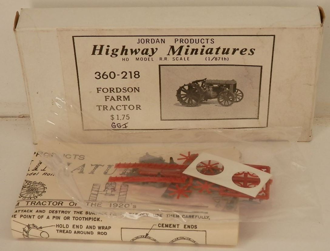 Jordan Products C-218 HO Highway Miniatures Fordson Farm Tractor of the 1920's
