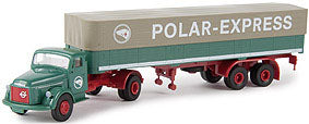 Brekina Automodelle 85609 1:87 Volvo N88 Tractor Low-Side Trailer-Polar Express