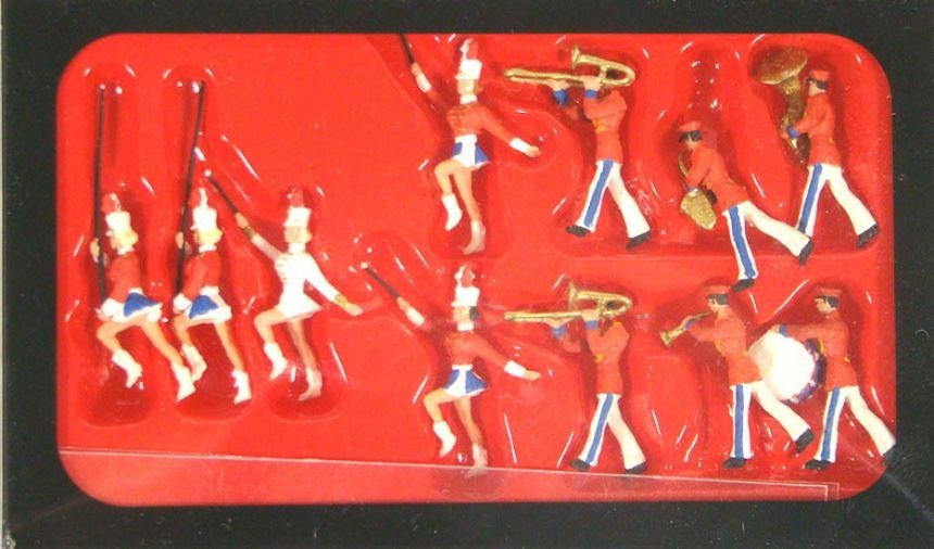 Preiser 22000 HO Great Circus Train Marching Band Figures (Set of 11)