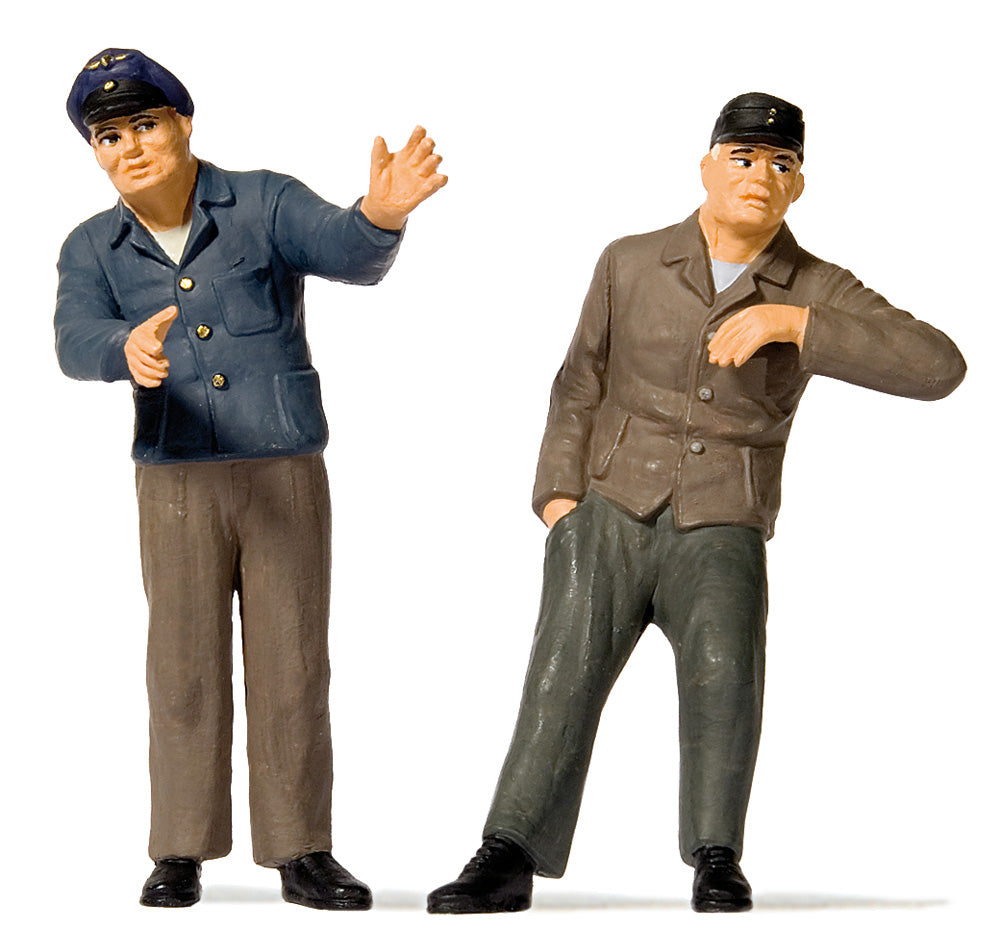 Preiser 44917 G Engine Driver & Fireman in Cab Figures (Set of 2)