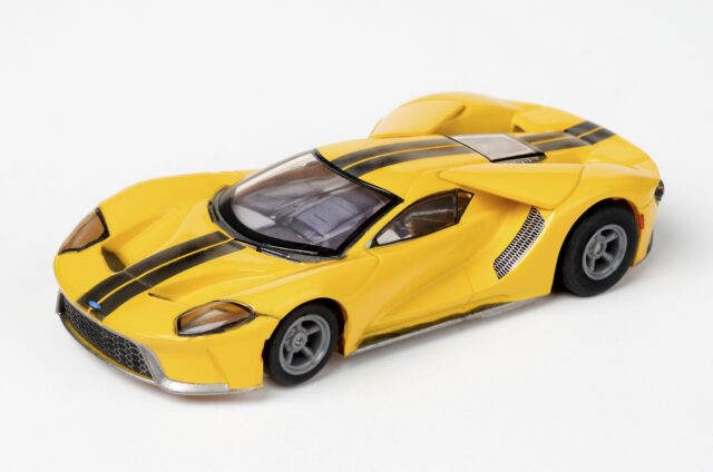 AFX 22029 HO Mega G+ Ford GT Triple Yellow Slot Car