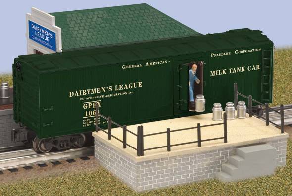 Lionel 6-22149 Operating Milk Car w/Platform