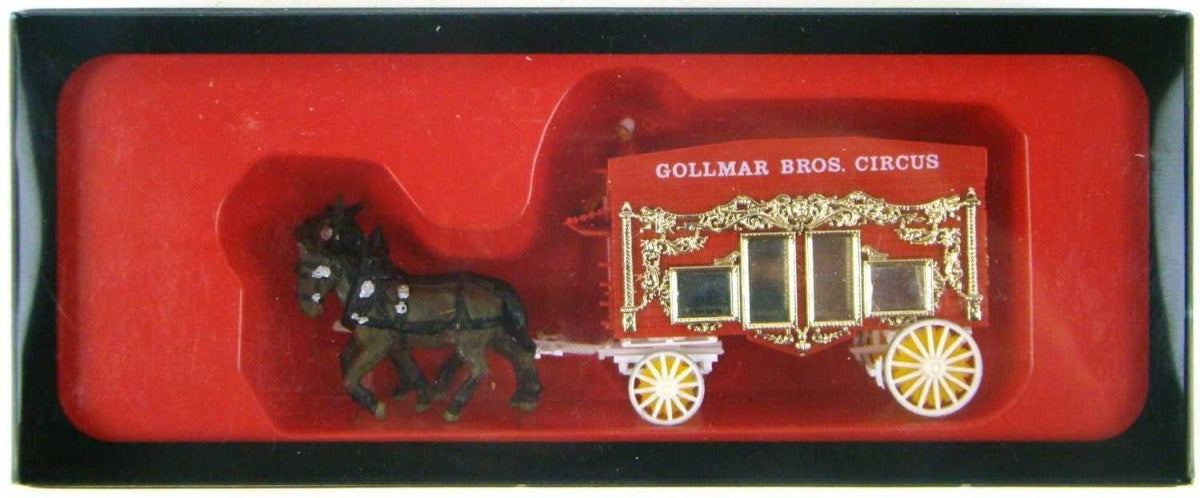 Preiser 22151 HO The Great Circus Train Gollmar Wagon W/Driver & Horses
