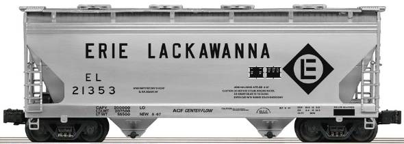 Lionel K-Line 6-22155 O Erie Lackawanna 2-Bay Hopper Car #21353