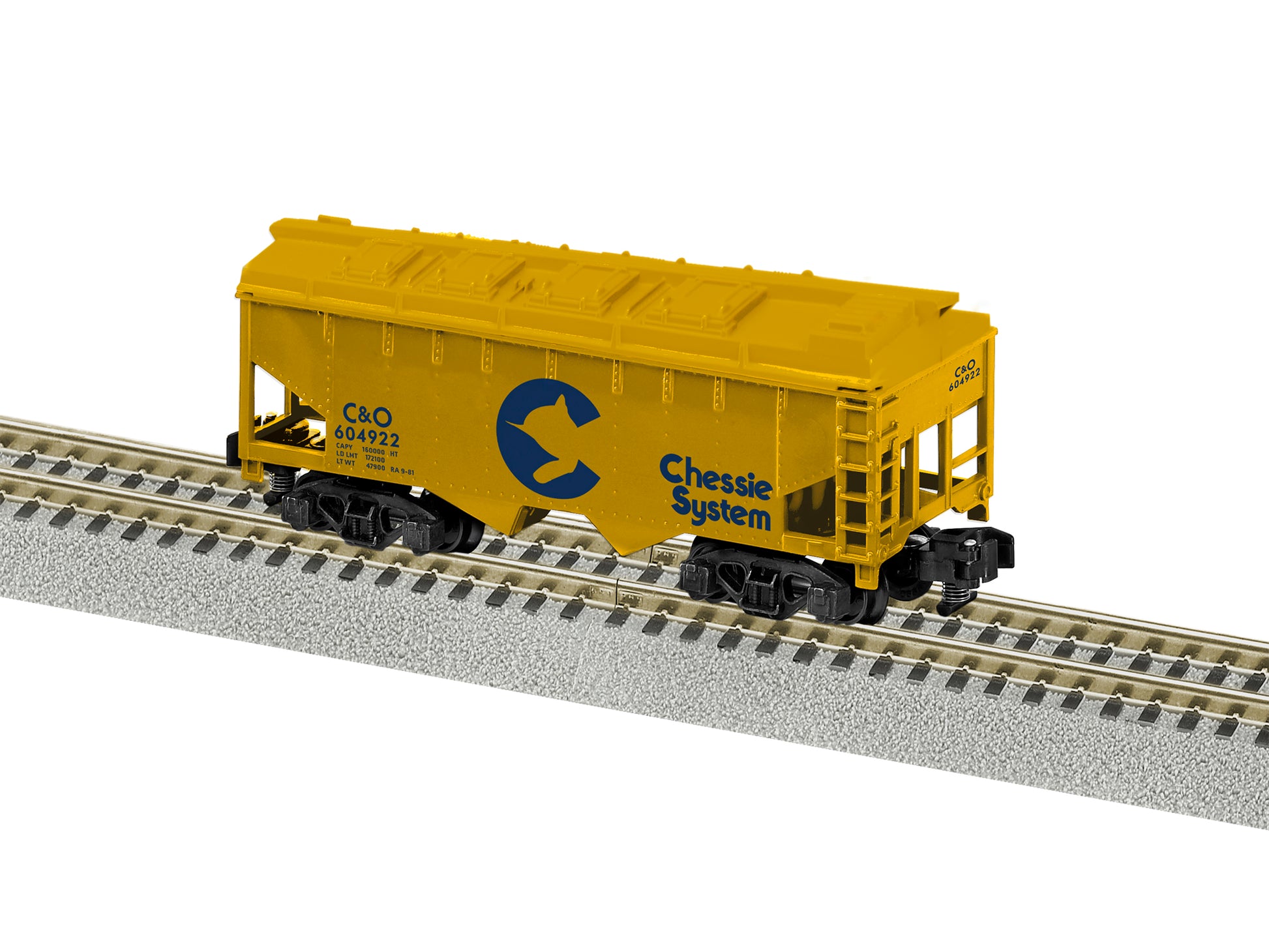 American Flyer 2219072 S Chessie System 2-Bay Covered Hopper #604922