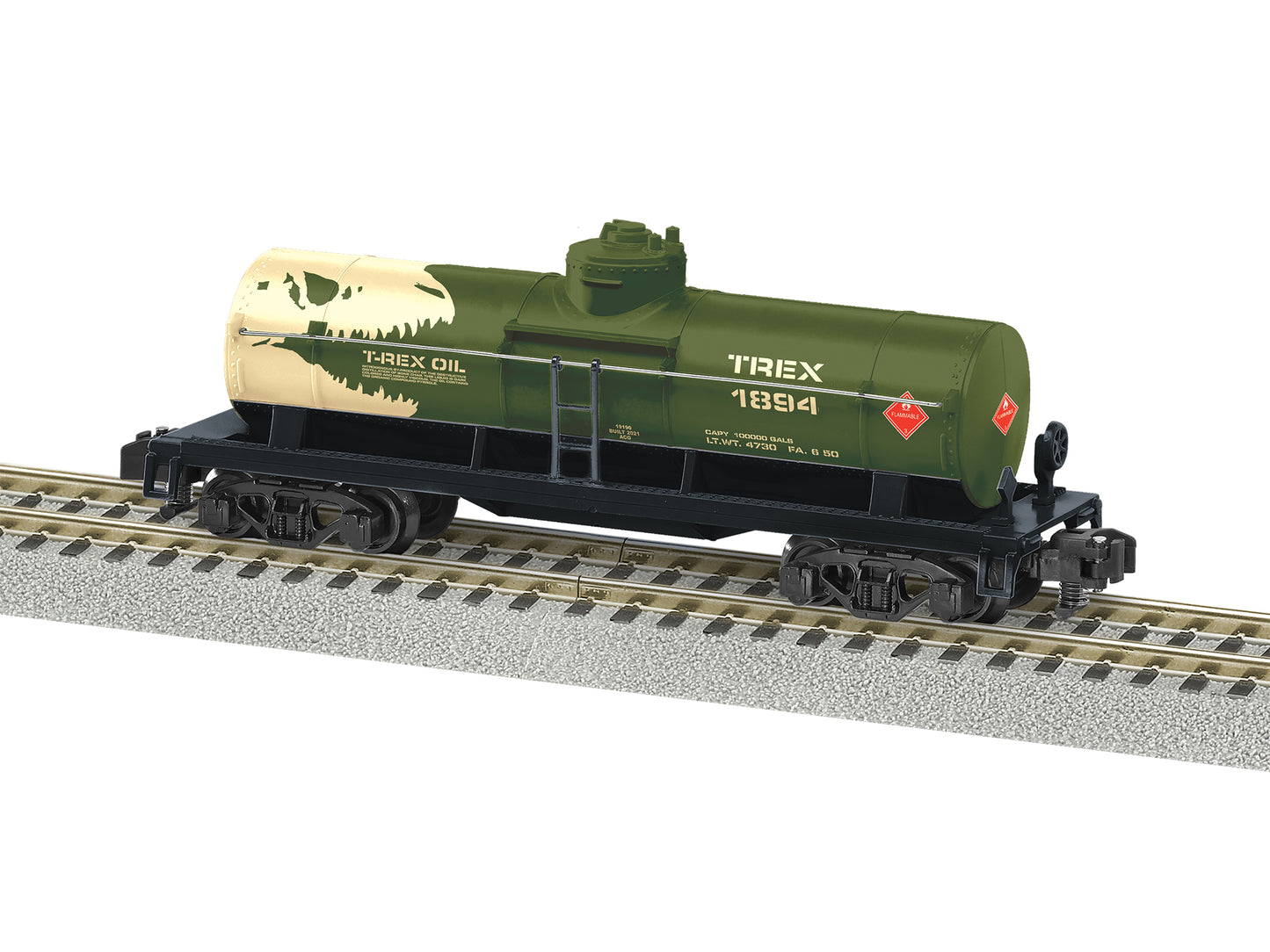 American Flyer 2219190 S T-Rex Oil 3-Dome Tank Car #1894