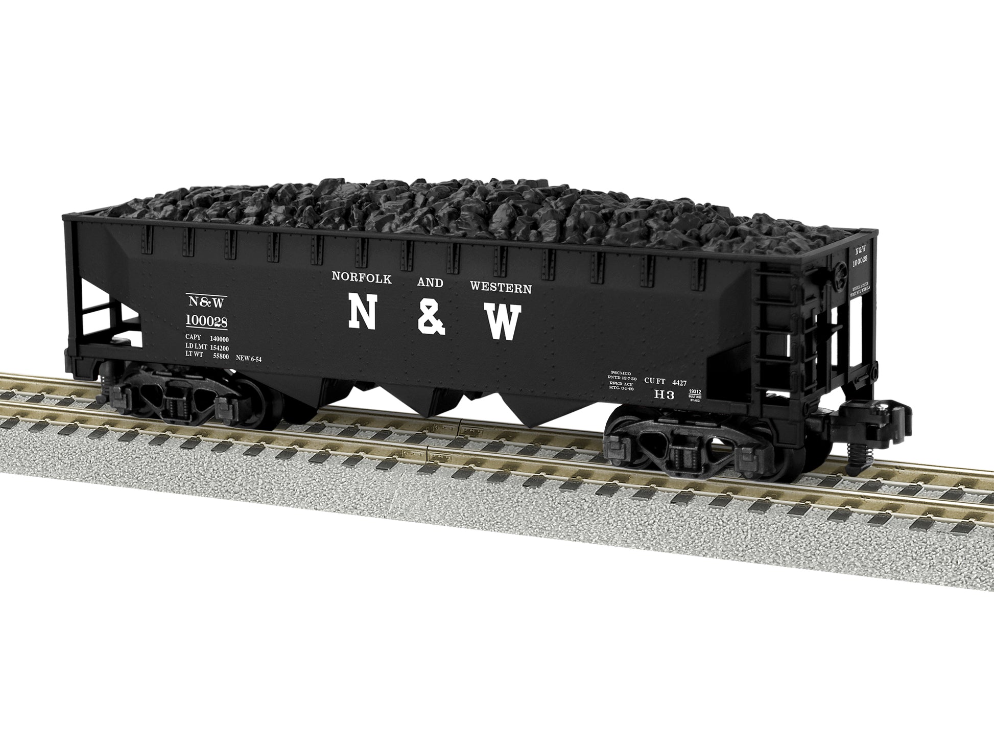 American Flyer 2219312 S Norfolk & Western 3-Bay Hopper #100028