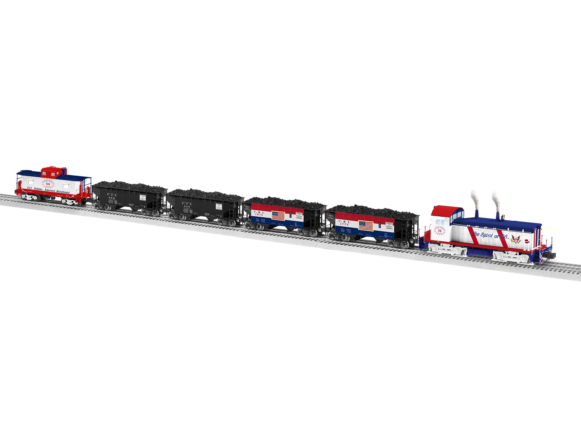 Lionel 2222040 C&I Bicentennial O Gauge Legacy Diesel Freight Coal Train Set