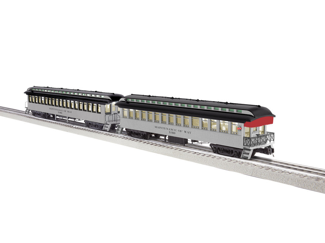 Lionel 2227420 O Maintenance of Way Wood Coach/Observation Car (Set of 2)