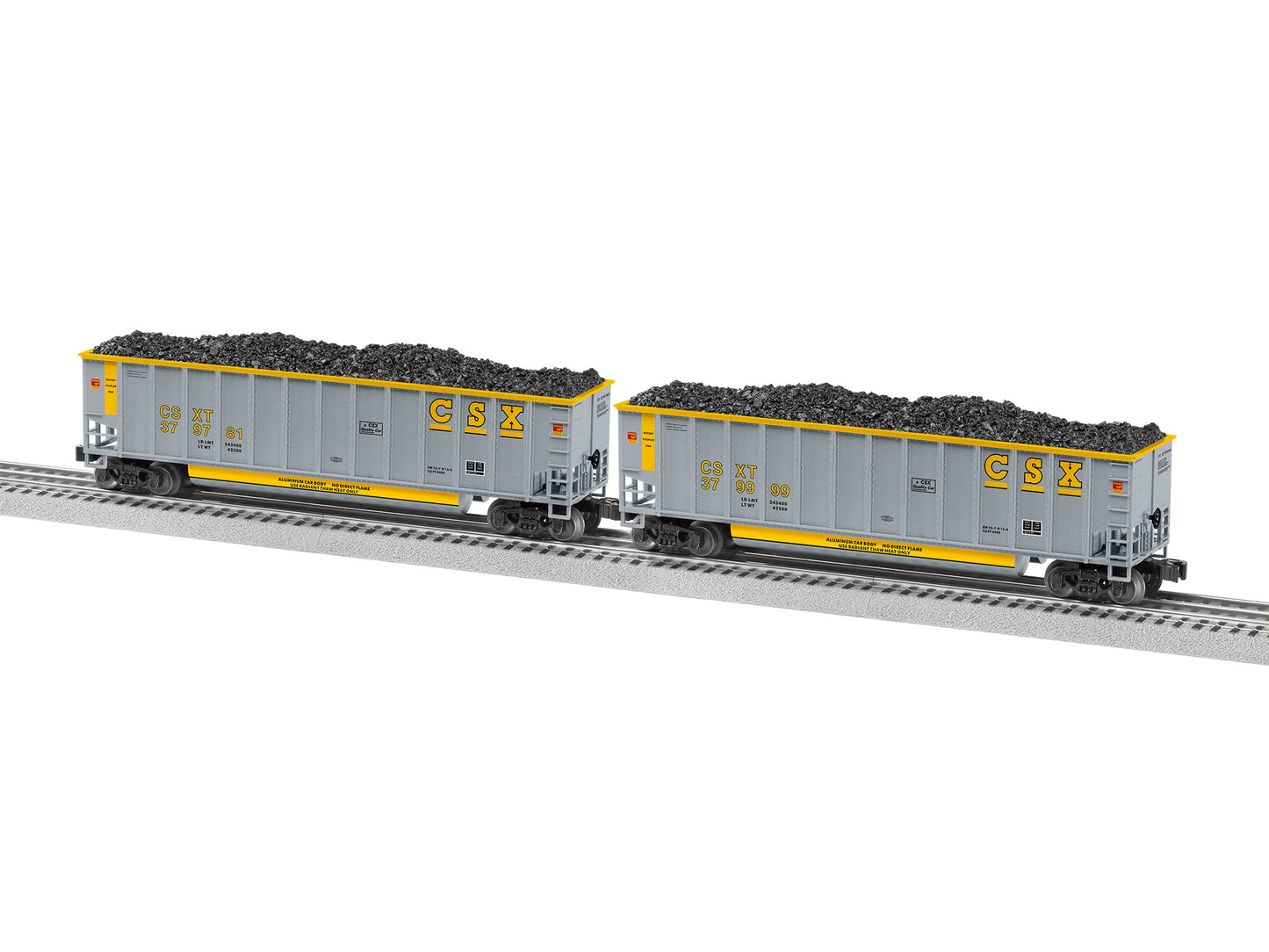 Lionel 2243020 O Gauge CSX Standard Rotary Gondola 4 Car Set