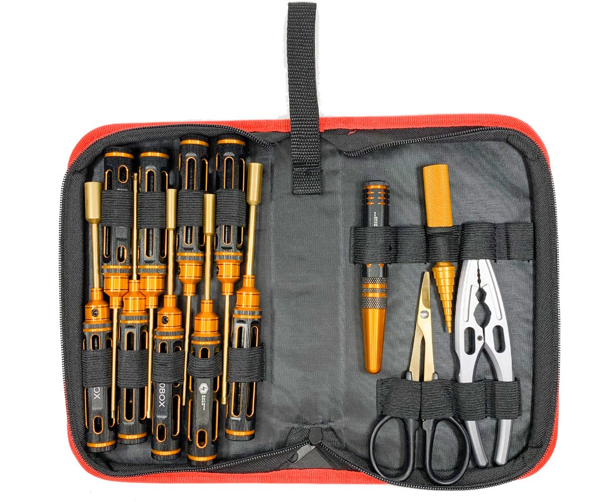 Racers Edge 7752 Big Handle Black Gold Metric Tool Set w/Premium Bag (Set of 13)