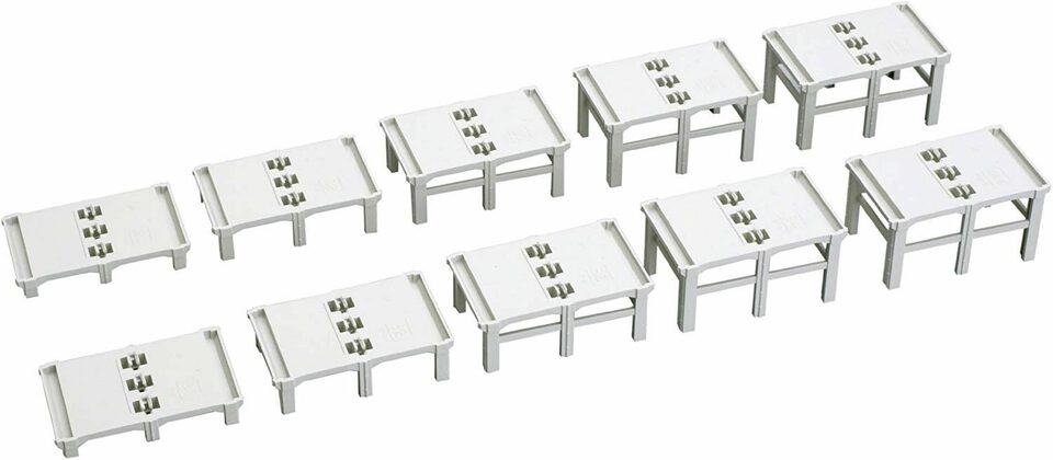Kato 23-049 N Double Track Viaduct Incline Auxilliary Pier Set (Pack of 10)