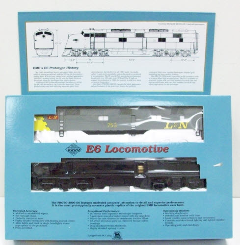 Proto 2000 23189 HO Life Like L&N E6 Diesel Locomotive w/Mars Light #753