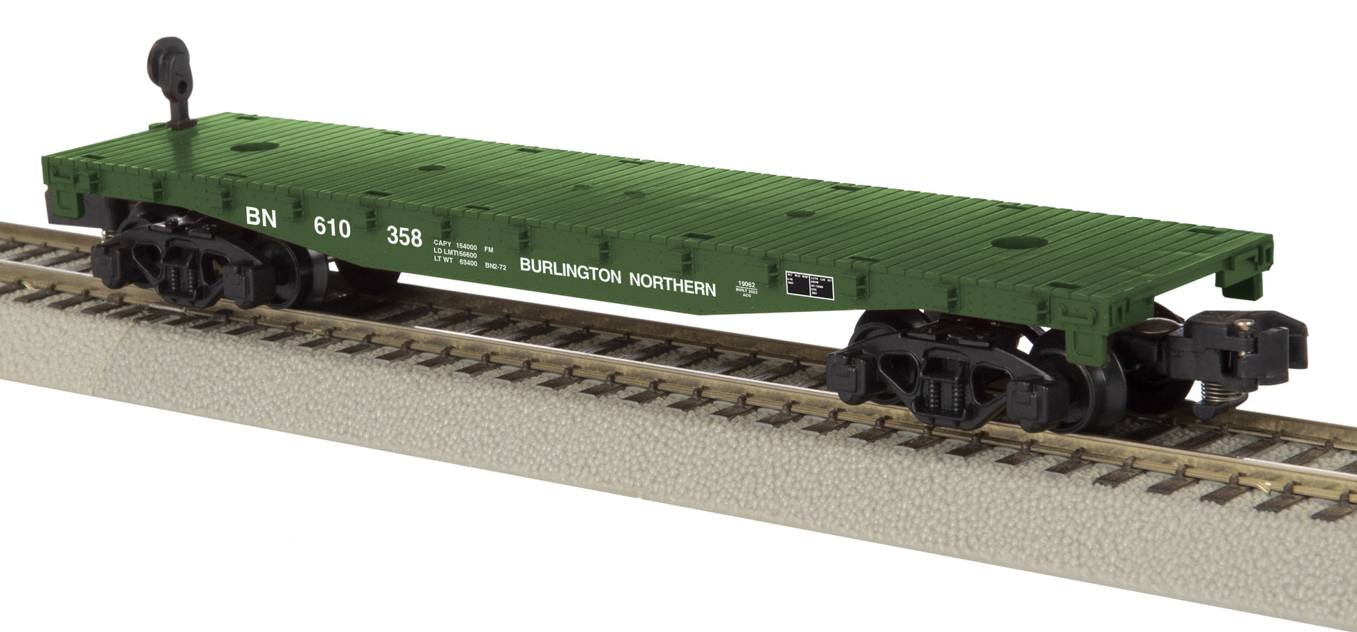 American Flyer 2319062 S Burlington Northern Flatcar #610358