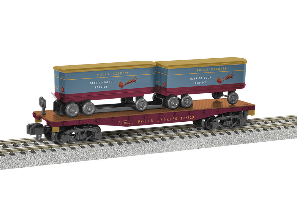 American Flyer 2319160 S The Polar Express TOFC Flatcar