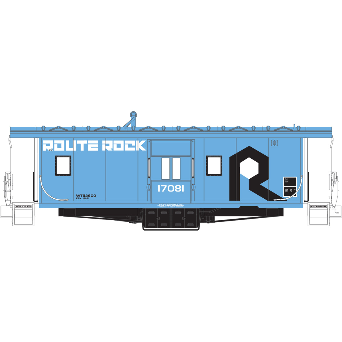 Athearn 23239 N Rock Island Bay Window Caboose Blue #17081