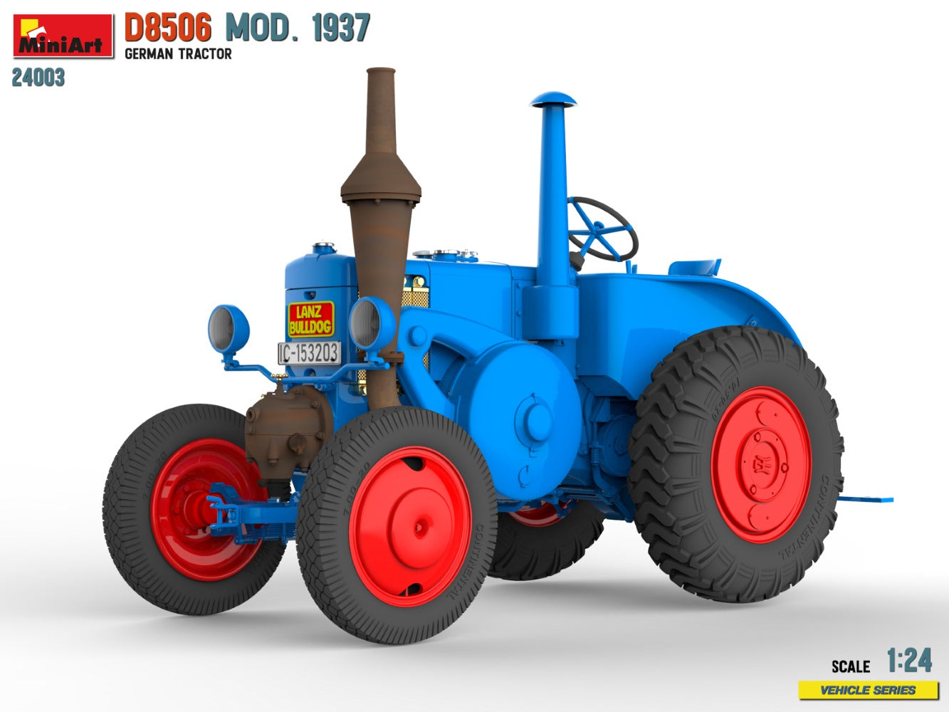 MiniArt 24003 1:24 German Tractor D8506 Mod.1937 Plastic Model Kit
