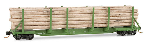 Micro-Trains 11500011 N Scale Georgia Pacific 65' 100 Ton Log Car w/ Load #174