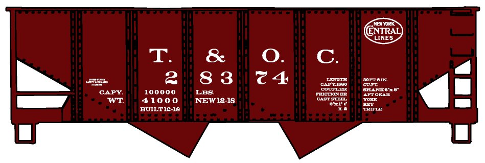 Accurail 2438 HO Toledo & Ohio Central USRA Twin Hopper Kit