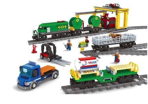Imex 25121 Electric Diesel Train Depot Building Block Set Battery Powered
