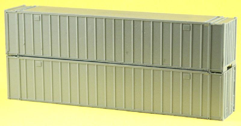 A-Line 25200 HO 45' Ribbed-Side Containers Undecorated (Pack of 2)