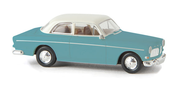 Brekina Automodelle 29211 1:87 Volvo 120 Amazon 2-Door (Turquoise, White)