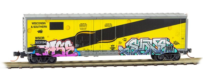 Micro-Trains 07544200 N WSOR Weathered 50' Standard Double Plug Door Boxcar