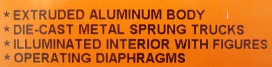 Lionel 6-25412 O Gauge Baltimore & Ohio 2-Car Aluminum Passenger Set