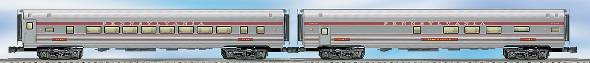 Lionel 6-25455 O Gauge Pennsylvania Congressional 18" Aluminum Passenger Car Set