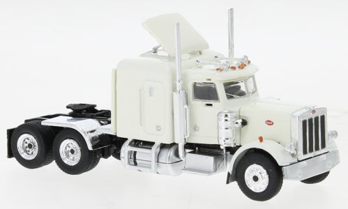 Brekina Automodelle 85715 HO White 1973 Peterbilt 359 Sleeper-Cab Tractor