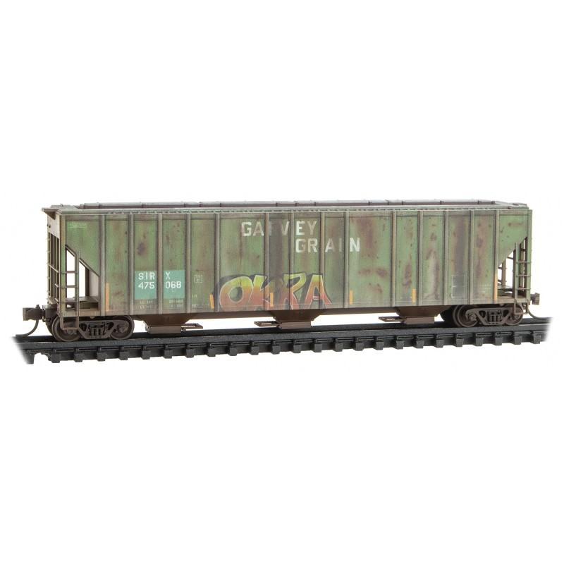 Micro-Trains 09944340 N SIRX Weathered 3-Bay Covered Hopper #475068