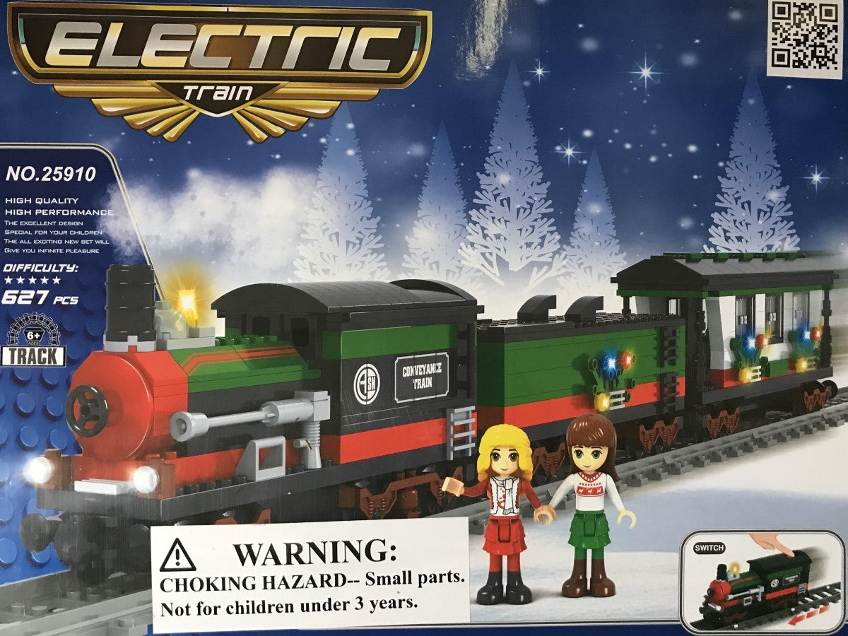 Imex 25910 Electric Diesel Christmas Train Building Block Set Battery Powered