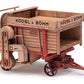 Busch 59905 HO Kodel & Bohm Wood Body Threshing Machine, Natural Wood
