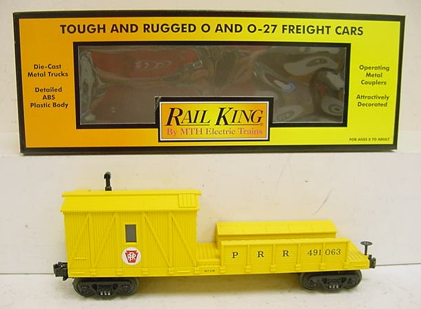 MTH 30-7949 O Pennsylvania RailKing Crane Tender Car #491063