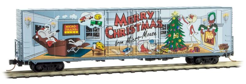 Micro-Trains 10200120 N Christmans Micro Mouse 60' Excess Height Boxcar #2016
