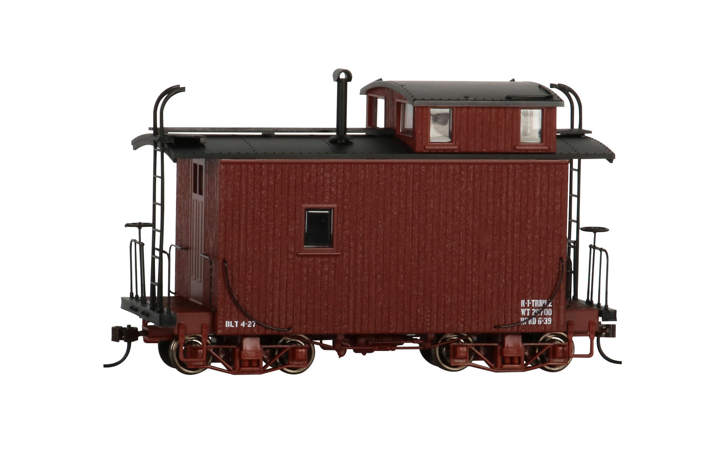 Bachmann 26566 On30 Data Only Oxide Red 18' Off-Set Cupola Caboose