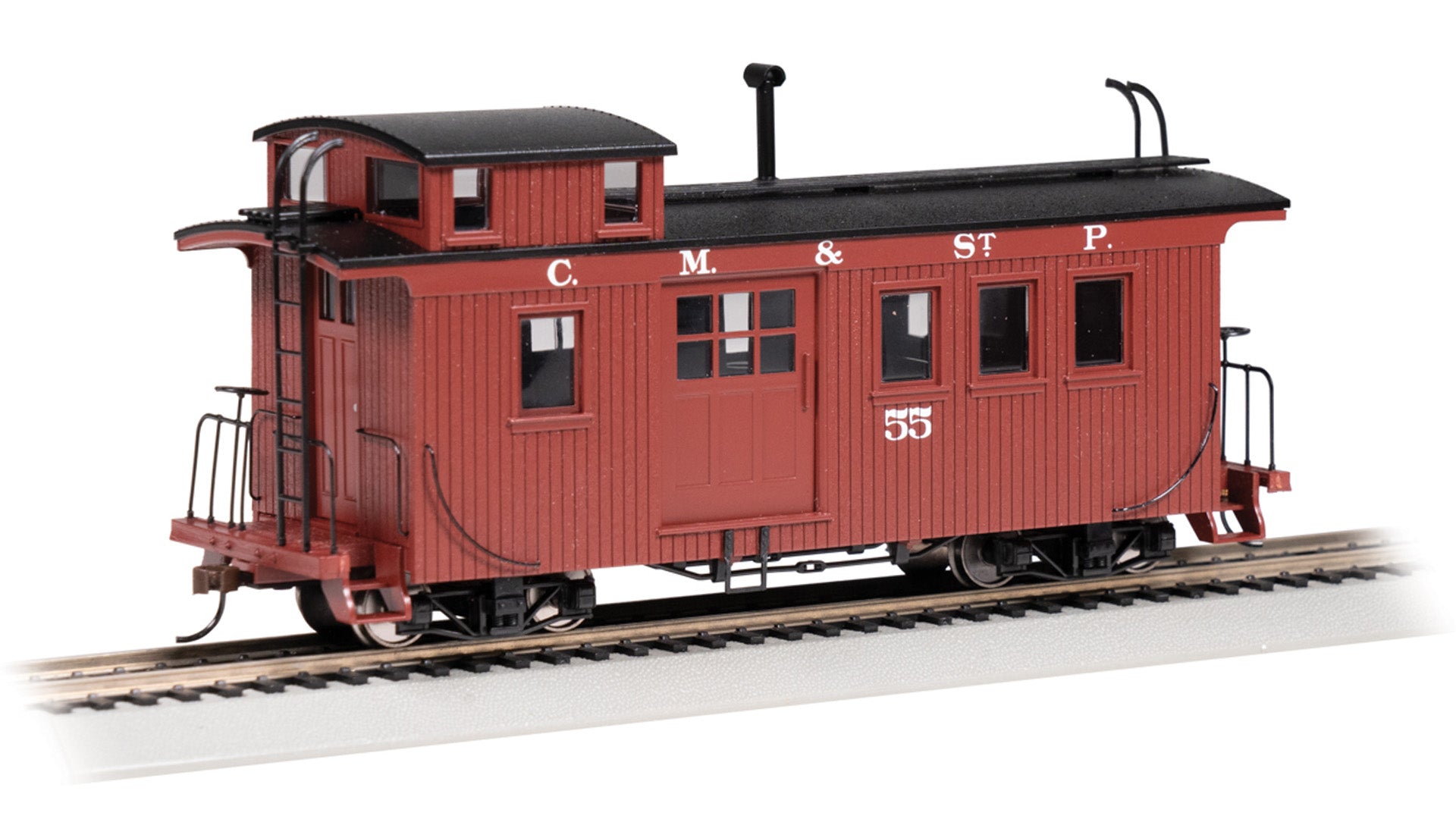 Bachmann 26702 On30 Milwaukee Road Wood Side-Door Caboose #55