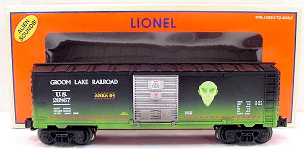 Lionel 6-26867 O Gauge Groom Lake Operating AlienSounds Boxcar