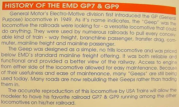 USA Trains R22113 G Burlington Northern EMD GP9 Diesel Locomotive #1942