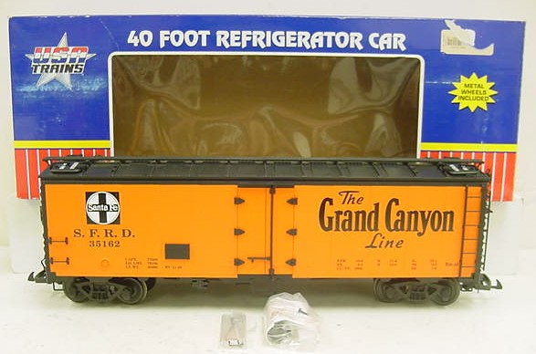 USA Trains R16503 G Gauge Santa Fe "Grand Canyon" 40' Refrigerator Car #35162