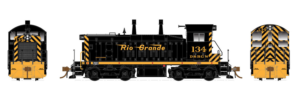 Rapido Trains 027520 HO DRGW EMD SW1200 Diesel Locomotive DCC/Sound #134