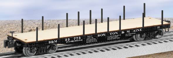 Lionel 6-27585 B&M 40' Flatcar with Stakes