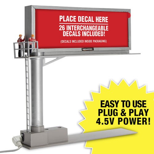 Menards 279-3693 O Gauge Backlit Lighted Billboard