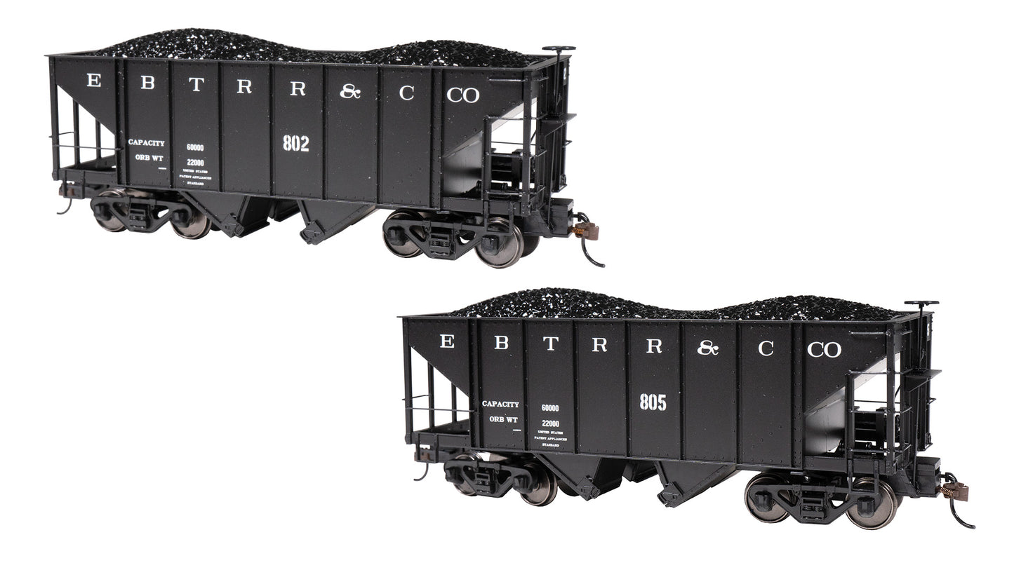 Bachmann 27901 On30 East Broad Top 2-Bay Steel Hopper #802 & #805