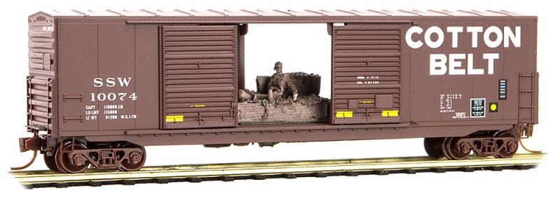 Micro-Trains 18200040 N Cotton Belt 50' Standard Double Door Boxcar #10074