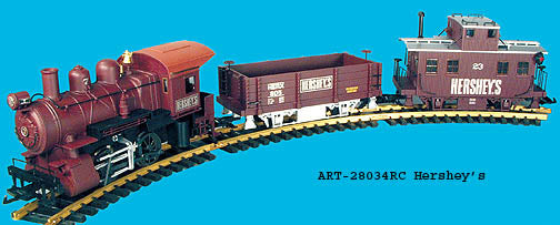 Aristo-Craft 28034RC Hershey's 0-4-0 G Gauge Steam Freight Starter Train Set